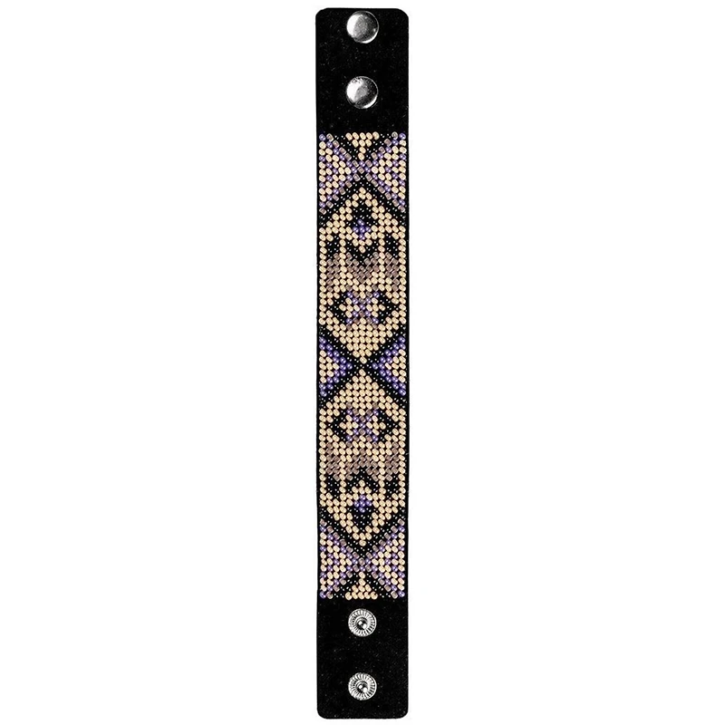 Wonderland Crafts Bead Artificial Leather Embroidery Bracelet Kit