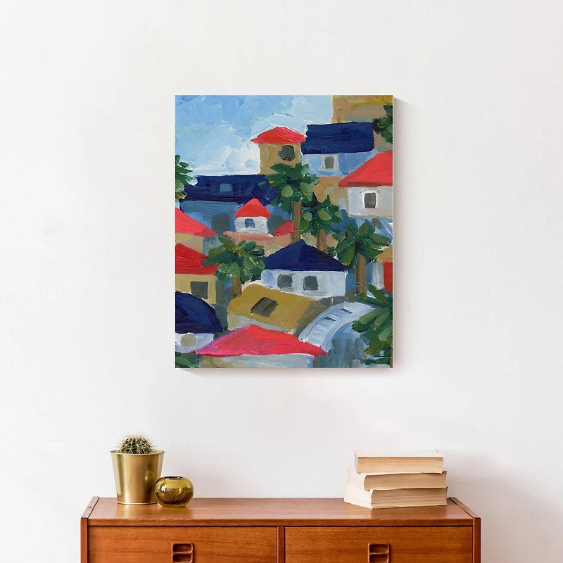 Tropical Town 16" x 20" Canvas Wall Art