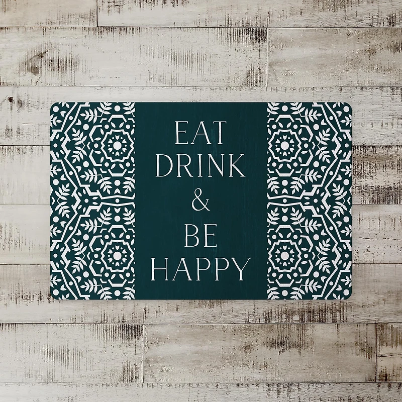 Eat Drink & Be Happy 27" x 18" Floor Mat