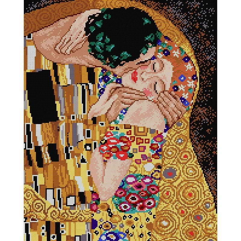 Orchidea Gobelin Canvas For Halfstitch Without Yarn After Gustav Klimt