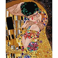 Orchidea Gobelin Canvas For Halfstitch Without Yarn After Gustav Klimt