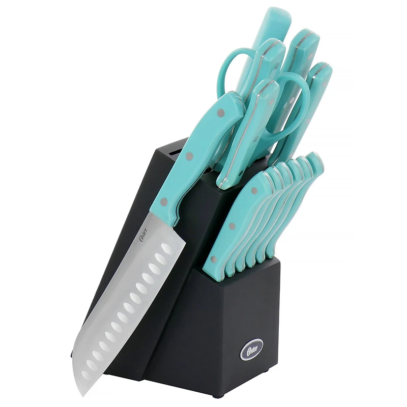 Oster Evansville 14-Piece Light Blue Stainless Steel Cutlery Set