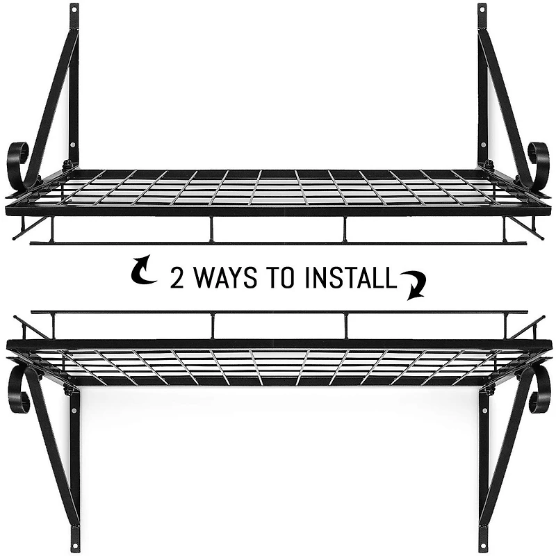 Sorbus 24.5" Black Wall Mounted Pot Rack
