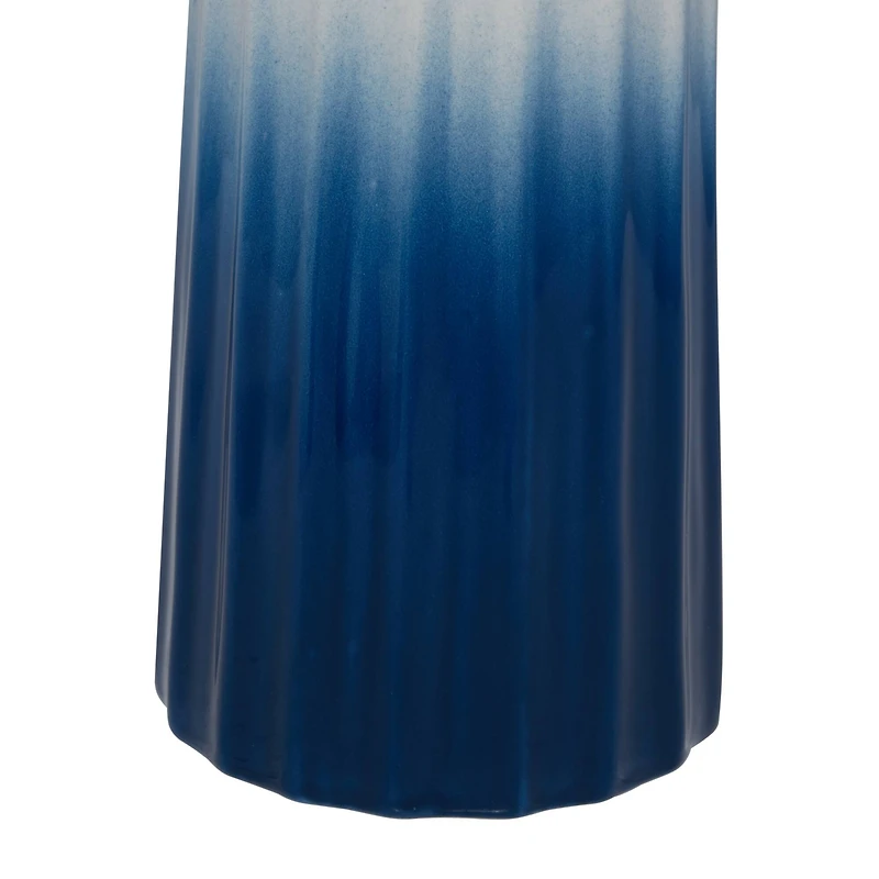 Set of 2 Blue Dolomite Coastal Vase, 16", 14"