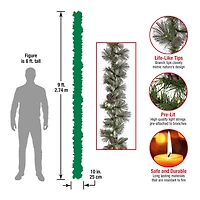 9ft. Whitter Pine Garland With LED Lights