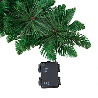 5ft. Pre-Lit Fir Wall Hanging Artificial Christmas Tree with Star Topper, Warm White LED Lights