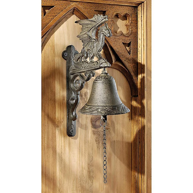 Design Toscano Dragon of Murdock Manor Gothic Iron Bells, 2ct.