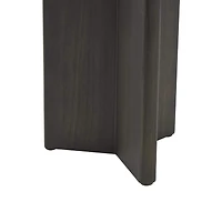 Black Wood Pedestal Side Table Set