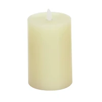 Yellow Traditional Wax Flameless Candle Set