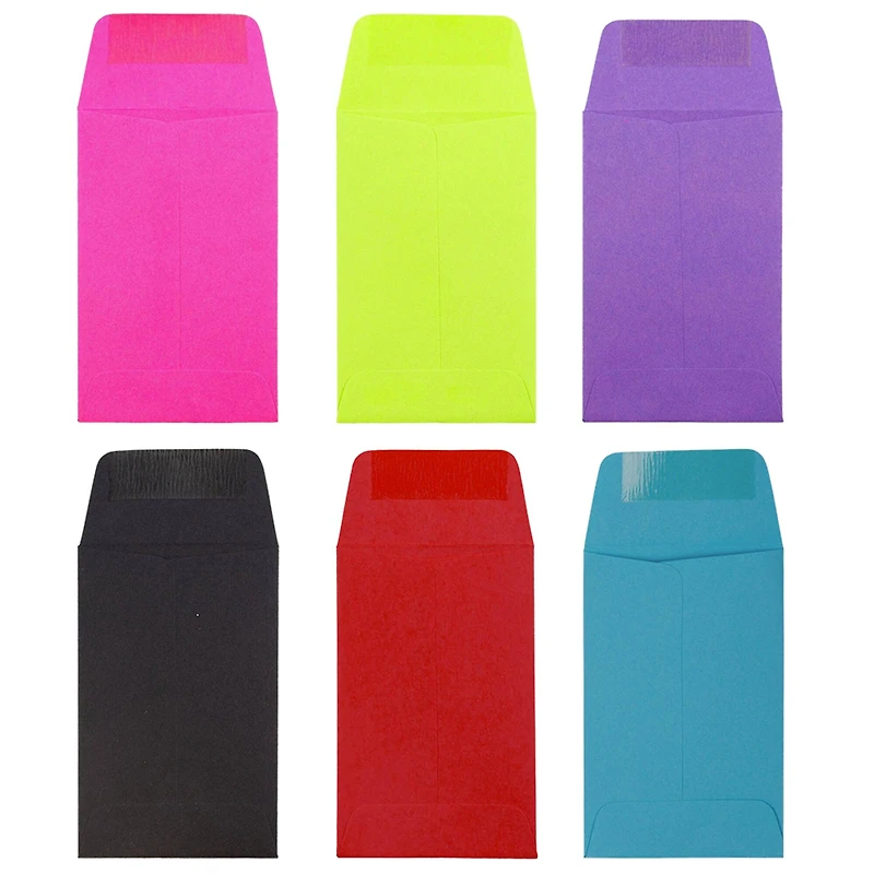 JAM Paper 2.25" x 3.5" Assorted Coin Business Envelopes, 150ct.