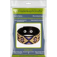 Wonderland Crafts Bead Artificial Leather Embroidery Bracelet Kit