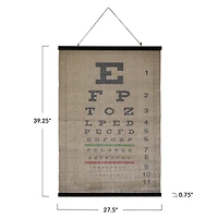 Canvas & Wood Eye Chart Wall Scroll