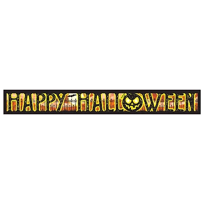 Beistle Metallic Happy Halloween Banners