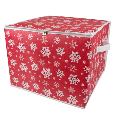 DII® Snowflake Print Large Ornament Storage