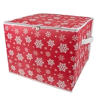 DII® Snowflake Print Large Ornament Storage
