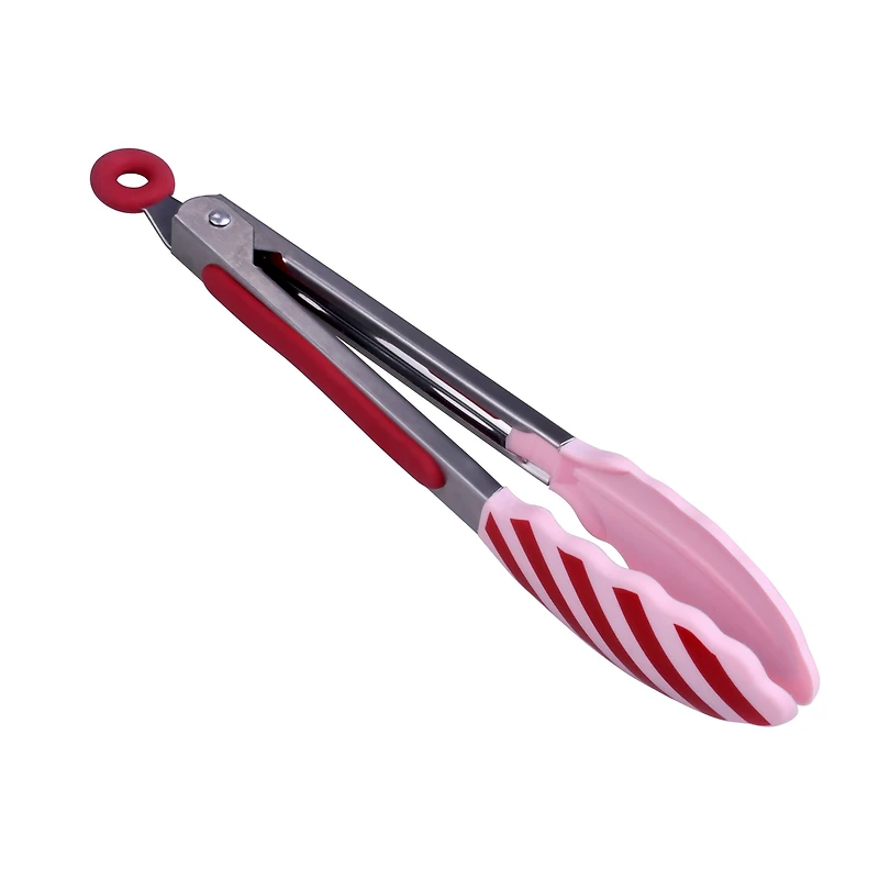Pink & Red Stripes Mini Tongs by Makery™