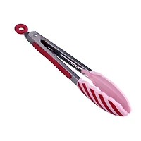 Pink & Red Stripes Mini Tongs by Makery™