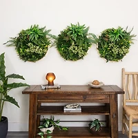 20" Framed Queensland Rainforest Artificial Living Wall Art Panel