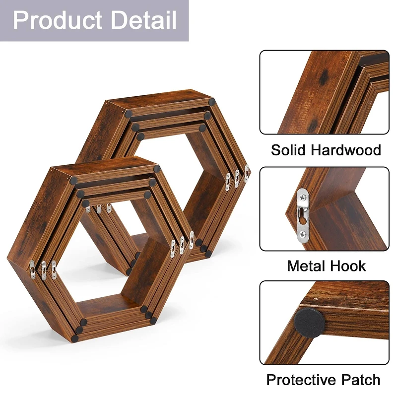 NEX™ Hexagon Floating Shelf Set