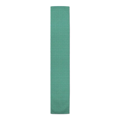 Teal Hexagons Outdoor Table Runner