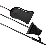Mind Reader 3 Piece Iron Steel Fireplace Tool Set