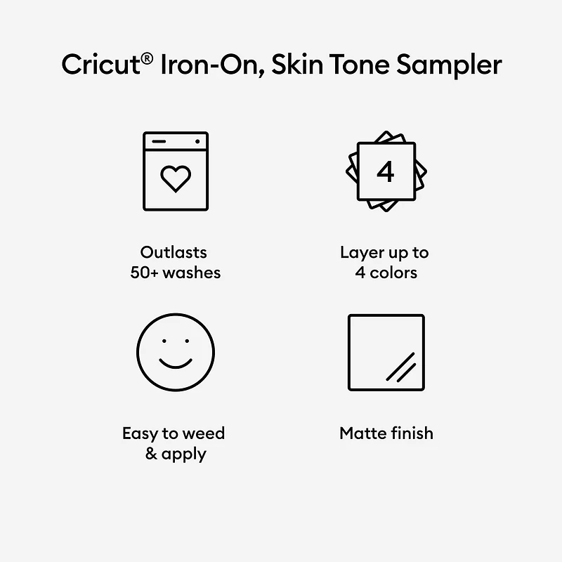 Cricut® Iron-On Heat Transfer Vinyl Sampler, Skin Tone