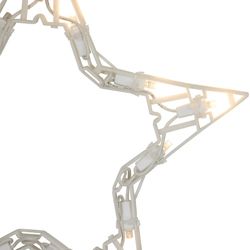 LED Lighted Twinkle Star Christmas Lights - 9.25' White Wire - 10ct