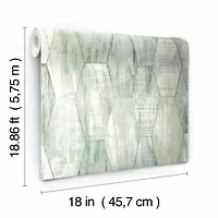 RoomMates Wood Hexagon Tile Peel & Stick Wallpaper