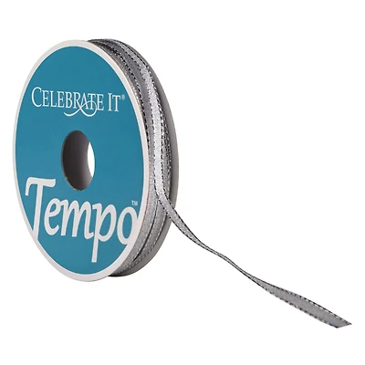 18 Pack: 1/8" Sheer Metallic Wired Ribbon by Celebrate It® Tempo™