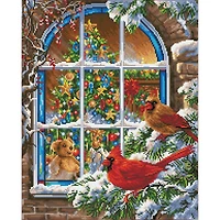 Diamond Dotz® Intermediate Christmas Window Diamond Painting Kit