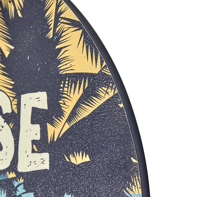 American Art Decor Escape to Paradise Round MDF Wall Plaque - 20" x 20" x 0.35"