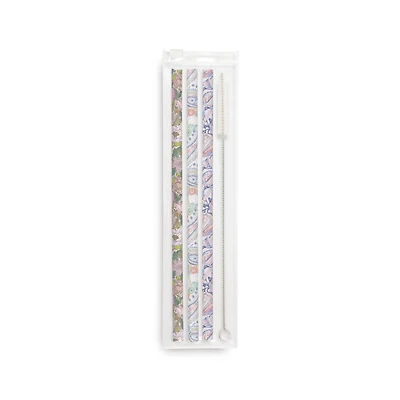Vera Bradley® Spring 22 Medley Reusable Straw Set