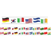 Charles Leonard World Flag Theme Magnetic Border, 48ft.
