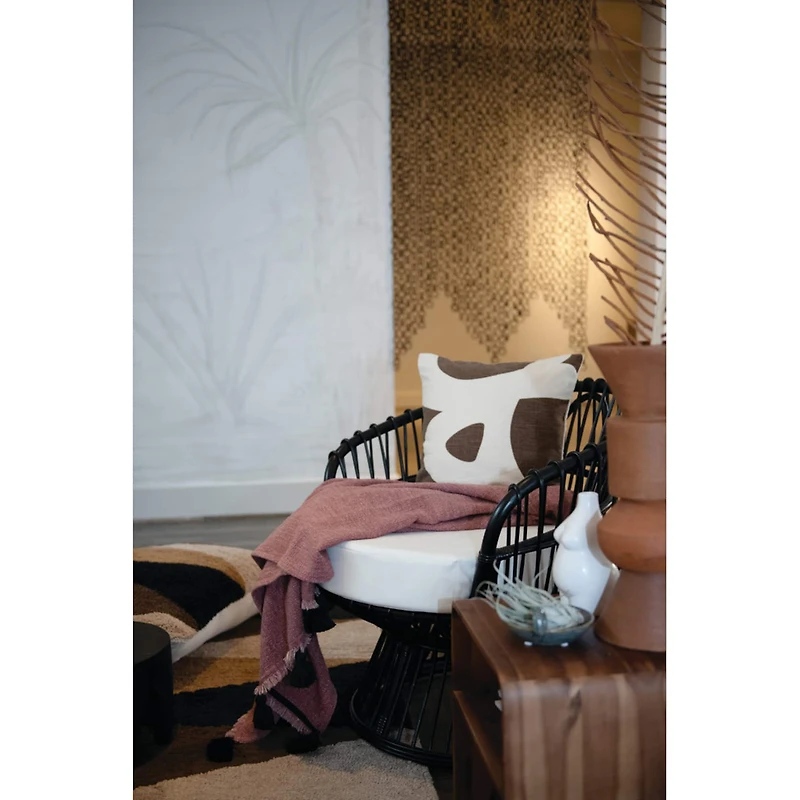 Hello Honey® 80" Black Bamboo Link Curtain