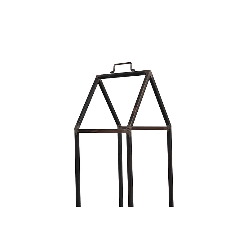 Hello Honey® 55.8" Metal House Shaped Fire Wood Holder with Handle