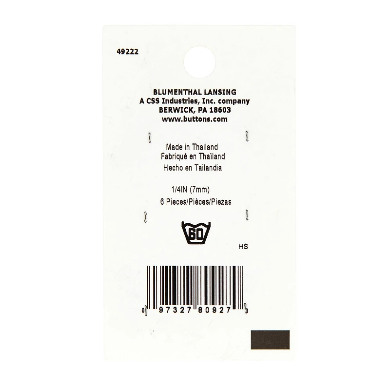 LaMode® 1/4" Clear Fisheye 2-Hole Buttons, 6ct.