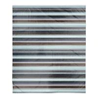 Brown Indigo Stripes Sherpa Fleece Blanket
