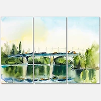 Designart - Landscape With Old Bridge In The Countryside