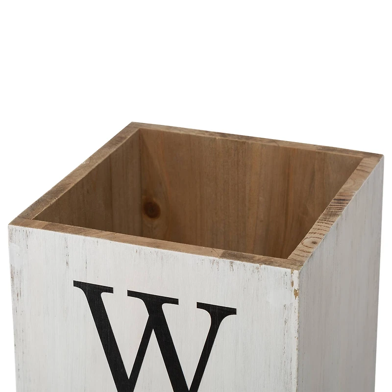 Glitzhome® 30" Double Sided Whitewashed Wooden Porch Vase