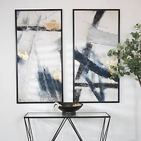 Abstract Light Gray Lines Framed Wall Art Set