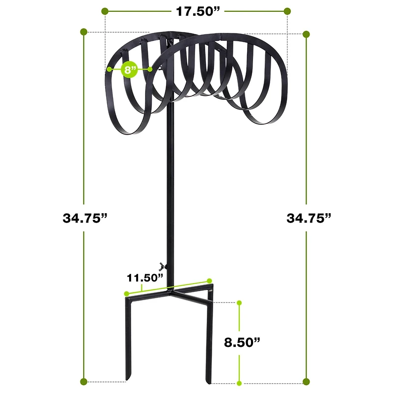 Sorbus Garden Hose Holder with 3-Prong Stake