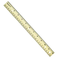 Westcott® 12" Hole Punched Wood Ruler English and Metric with Metal Edge, 36ct.