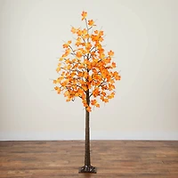 6ft. Pre-Lit Minimalist Autumn Maple Artificial Fall Tree with 120 Warm White LED Lights