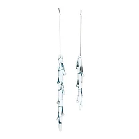 12ct. Melted Glass Icicle Drop Ornaments