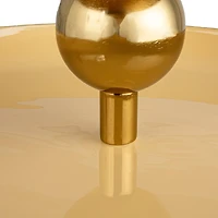 Hello Honey® 10" Yellow & Gold Soleil Enameled Metal 2-Tier Tray