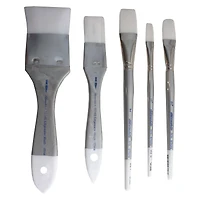 Silver Brush Limited Silver white Stroke and Wash Brushes, Set of 3