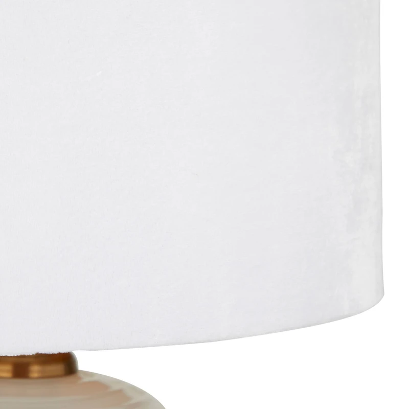 White Glass Modern Accent Lamp, 13" x 13" x 19"