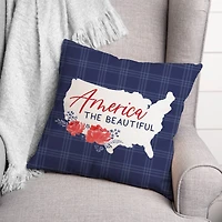 America the Beautiful Plaid Indoor/Outdoor Pillow