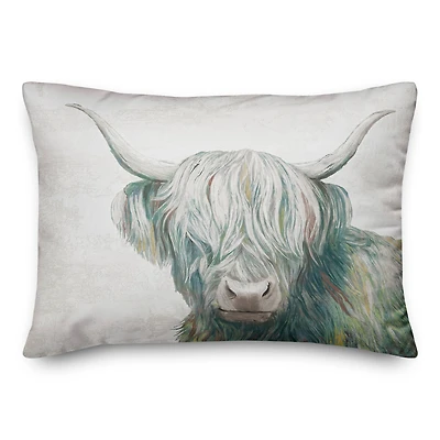 Highland Cow Painted 20" x 14" Indoor/Outdoor Pillow