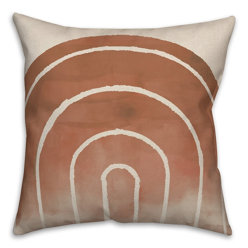 Terracotta Rainbow 18" x 18" Throw Pillow